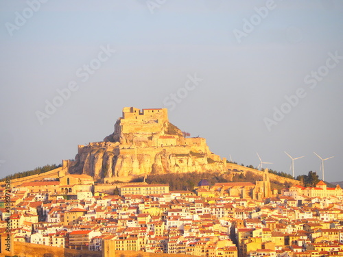 Vistas exteriores de la ciudad fortificada de Morella, en El Maestrazgo. photo