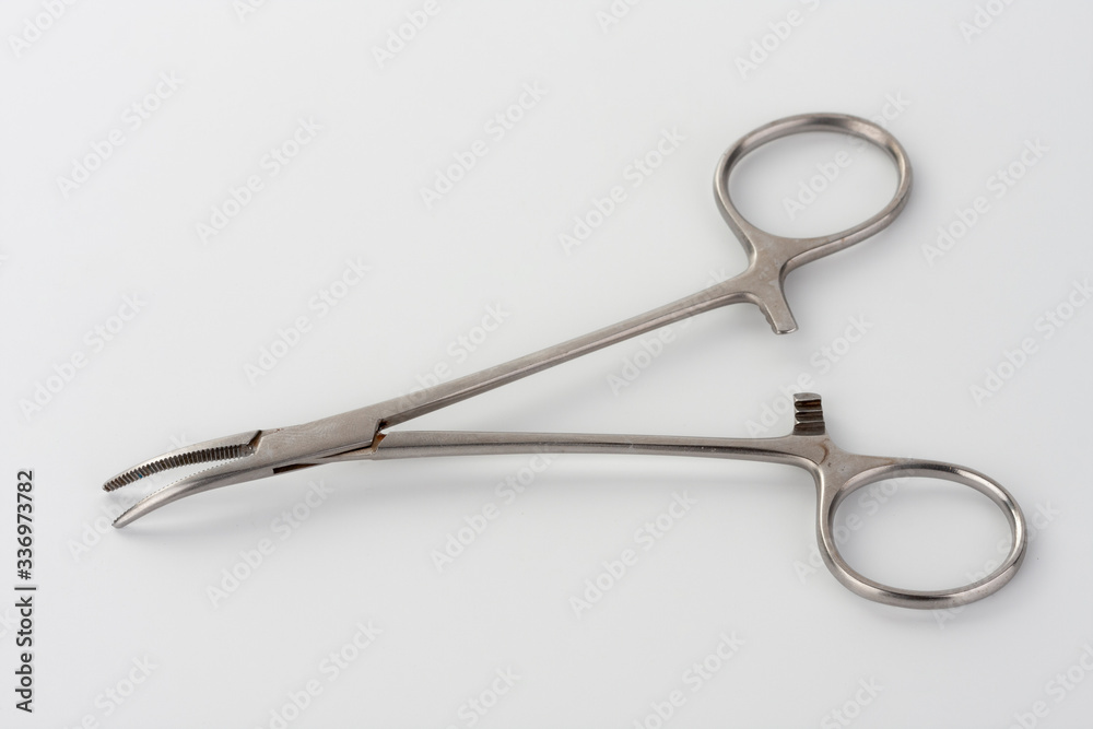 Mosquito Forceps , hemostatic forceps designed for controlling bleeding and handling blood vessels during surgery Mosquito Forceps , hemostatic forceps designed for controlling bleeding and handling blood vessels during surgery