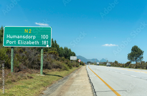 Tsitsikamma, Eastern Cape, South Africa. 2019. The N2 highway at Tsitsikamma  along the Garden Route a scenic drive. photo