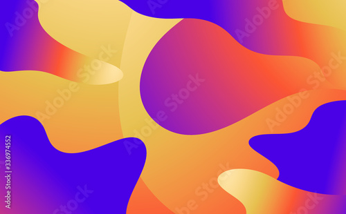 Colorful geometric background. Fluid shapes composition.