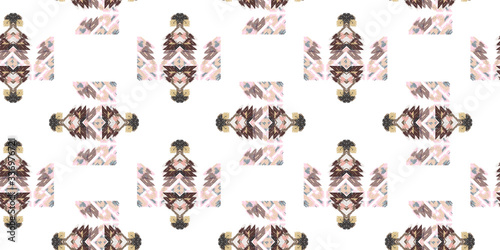 Drapery curves pagan tripe seamless pattern. Indian old surface background. Vector