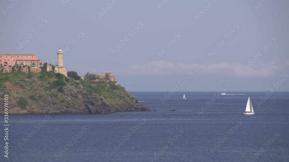 Lighthouse on the coast of Elba island, in central Italy. Lighthouse on the coast of Elba island, in central Italy.