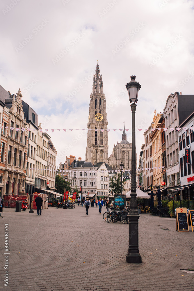 Antwerp, Belgium beautiful Cathedral of our lady Onze-Lieve-Vrouwekathedraal Belgium