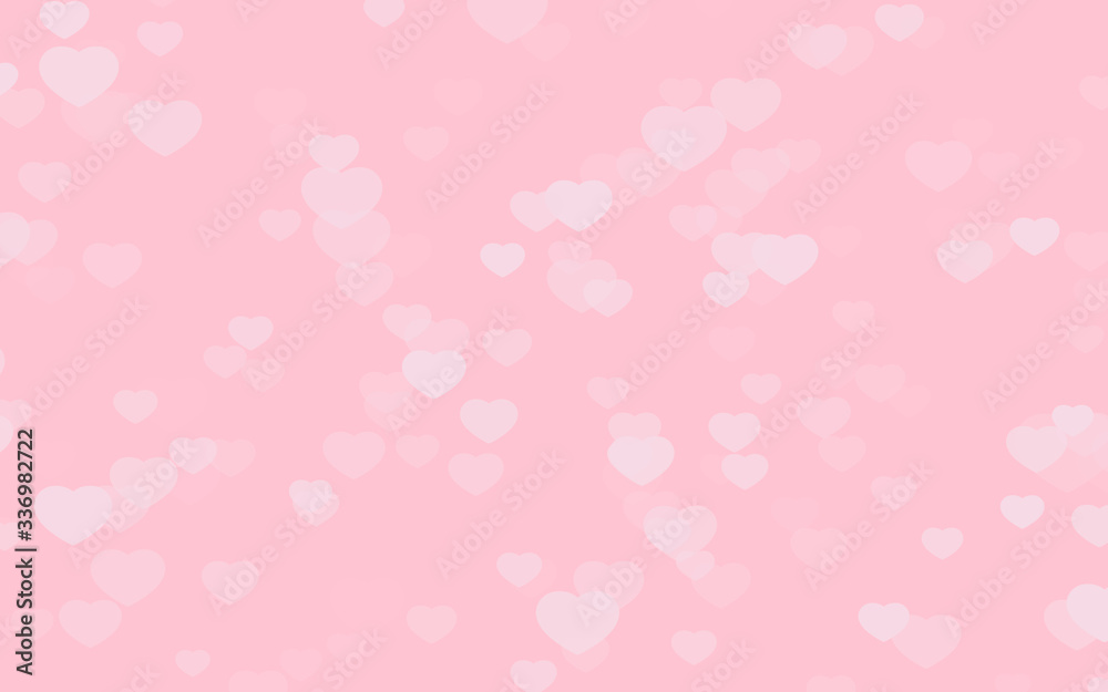 Valentine day pink hearts on pink background...