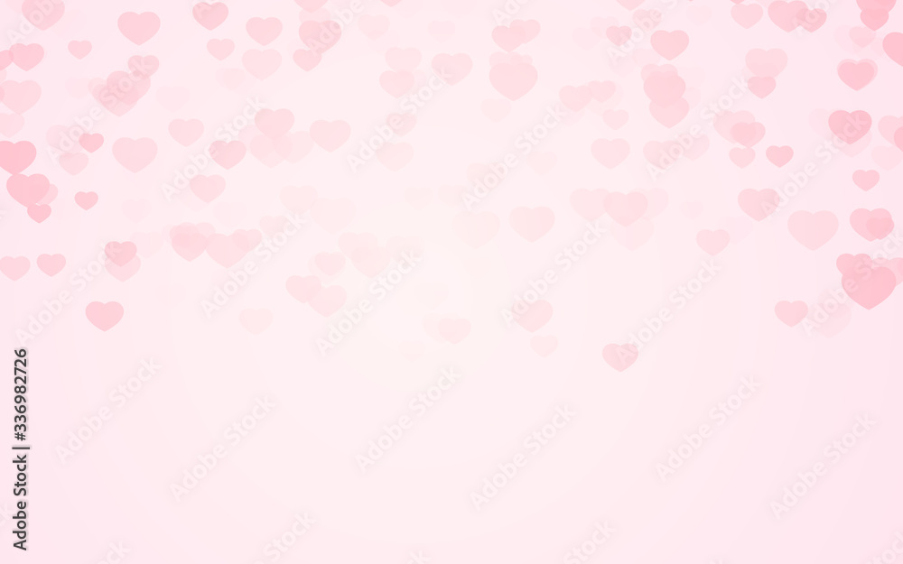 valentine day pink hearts on pink rose background.