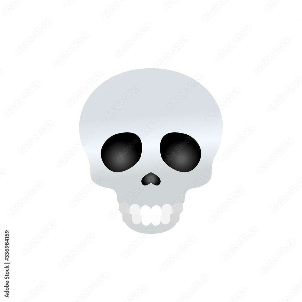 Skull emoji icon. Skeleton symbol modern, simple, vector, icon for website design, mobile app, ui. Vector Illustration