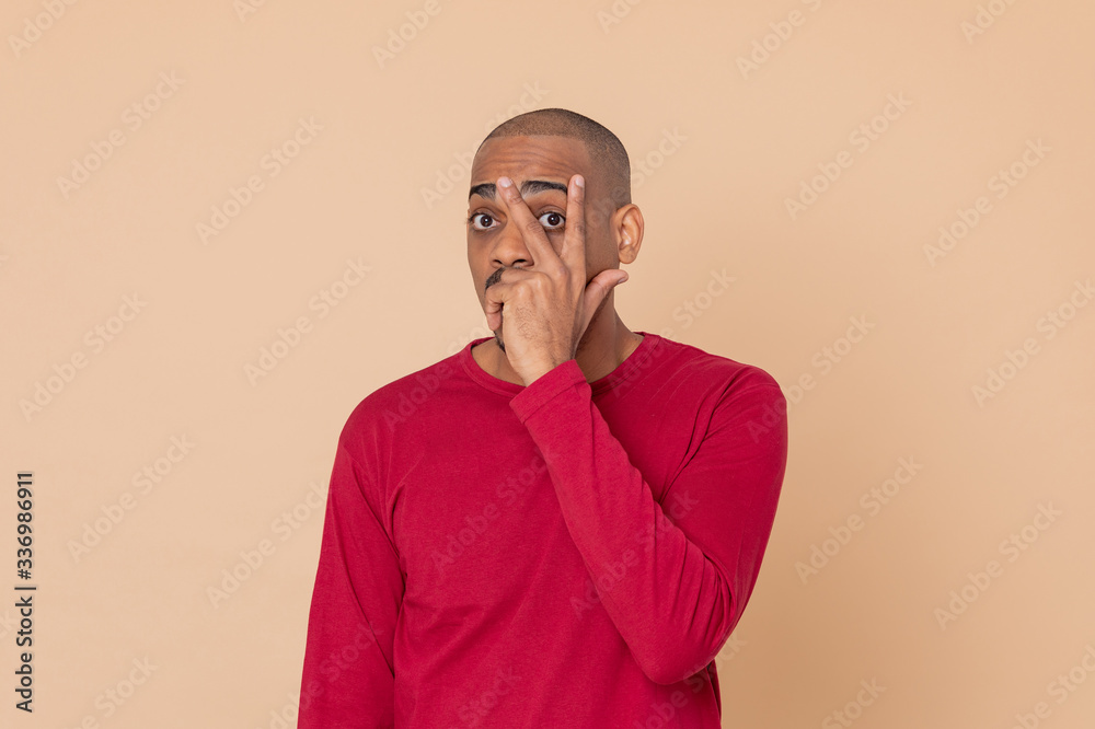 African guy with a red jersey African guy with a red jersey
