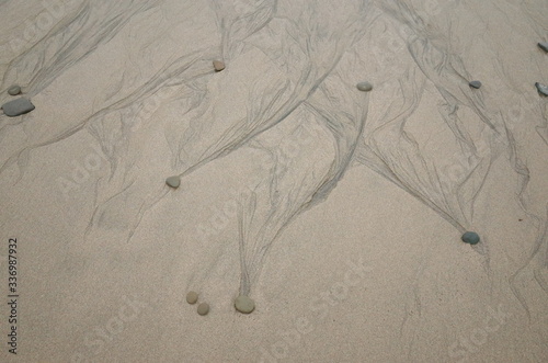 Pattern accidentally made by iron sand