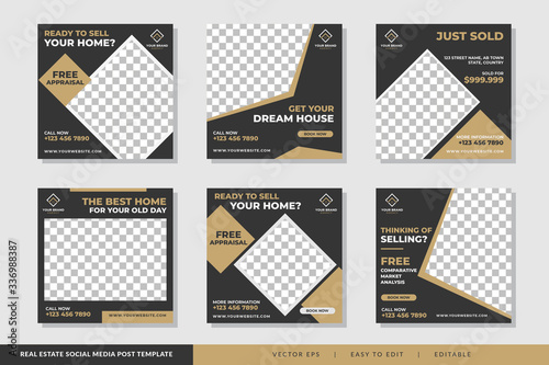 Real Estate Social media post template Premium Vector