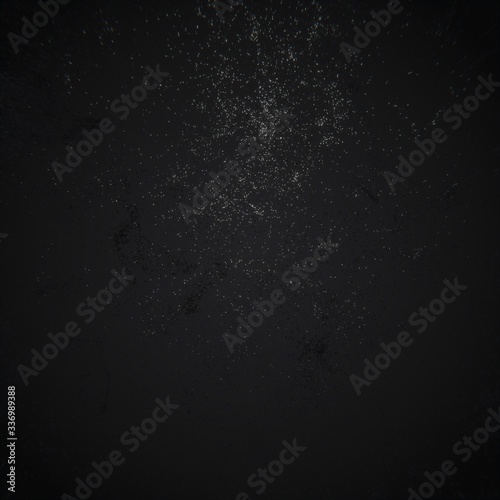 Black star abstract concept universe scene with planets or element, stars and galaxies or hexagon in outer space showing the beauty of space exploration.