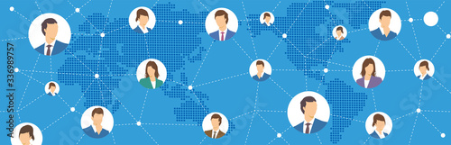 Social networking service global Vector