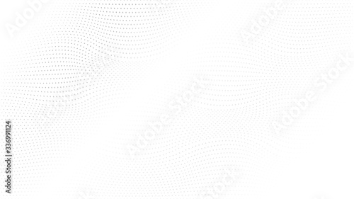 Wallpaper Mural Abstract halftone wave dotted background. Modern monochrome background. Futuristic grunge pattern, dot, wave. Vector modern optical halftone texture for sites, poster, business card, cover. Torontodigital.ca