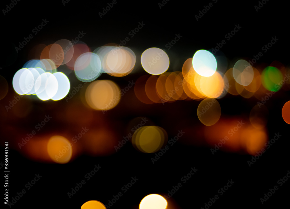 Fototapeta premium Blurry background glowing bokeh balls light pattern texture
