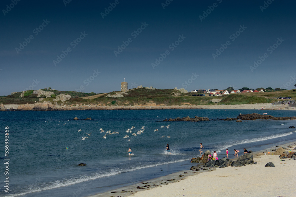 The Channel Islands in summer with good weather and greenery