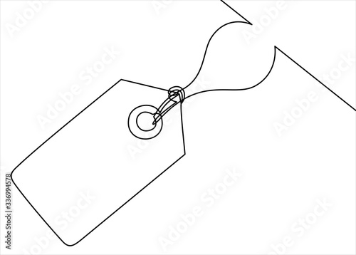 continuous line drawing of alphabet letter label design