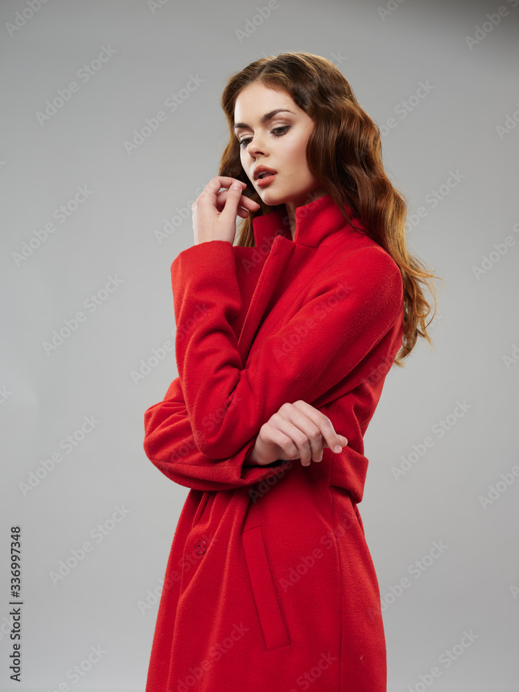Fototapeta premium young woman in red dress