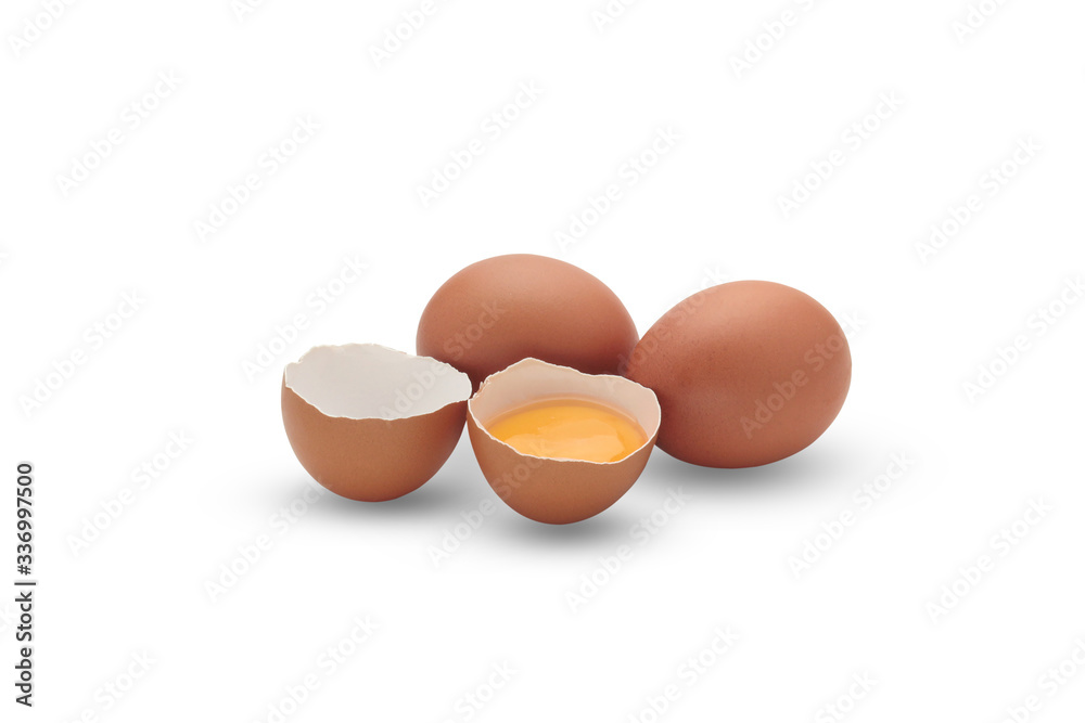 Chicken eggs isolated on white background with clipping path Chicken eggs isolated on white background with clipping path