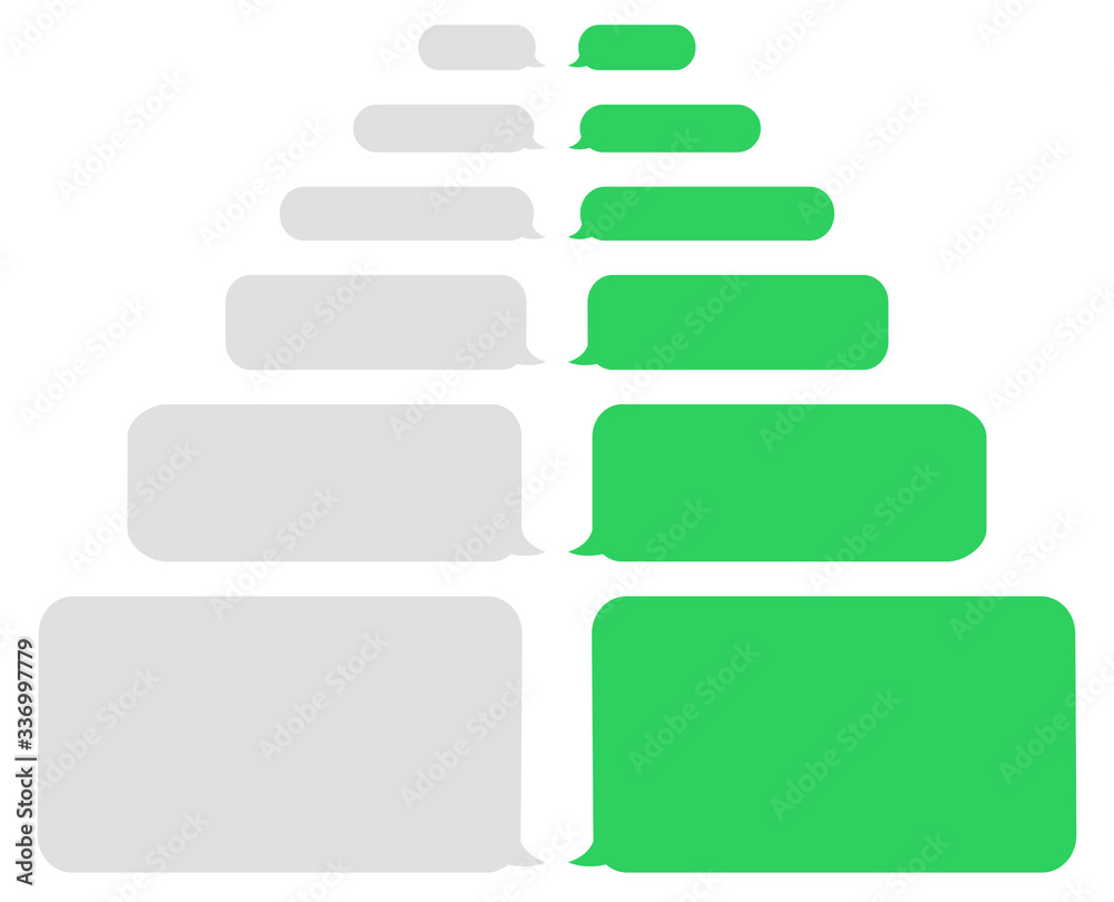 Obraz premium Chat bubble, text message. Vector