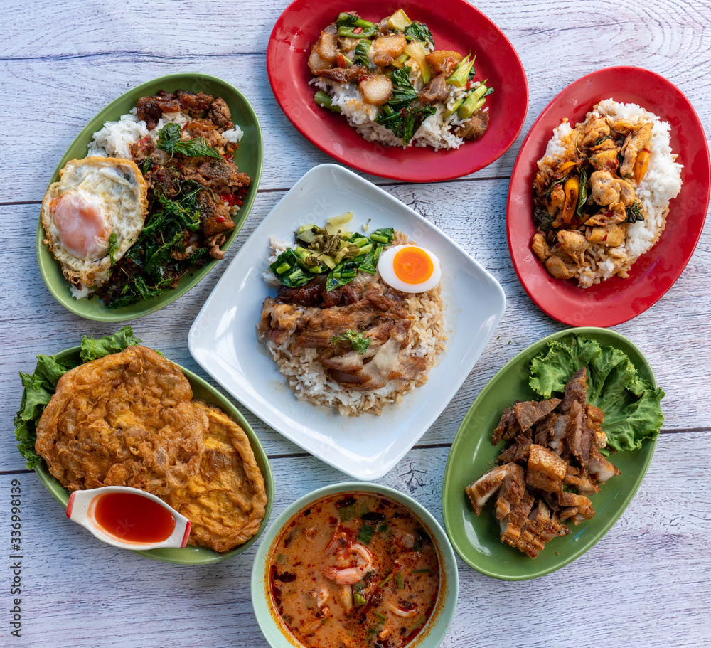 Thai Food Mixed Dishes Set 21111 Thai Food Mixed Dishes Set 21111