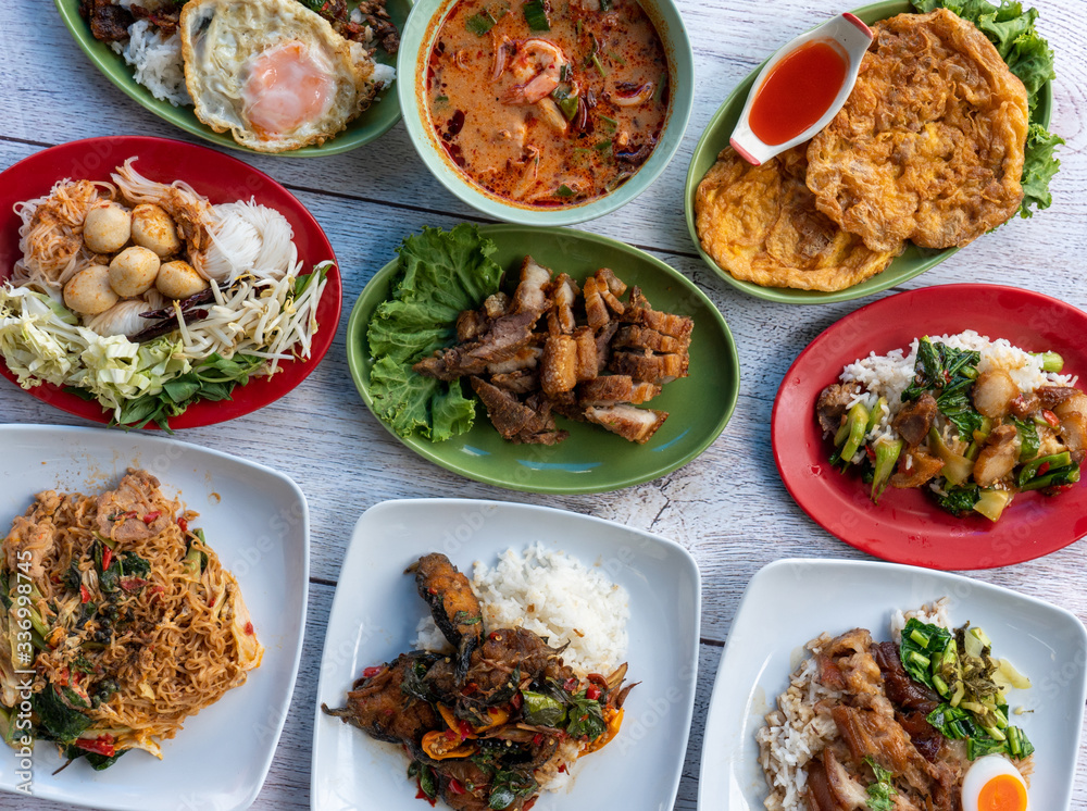 Thai Food Mixed Dishes Set 0212 Thai Food Mixed Dishes Set 0212