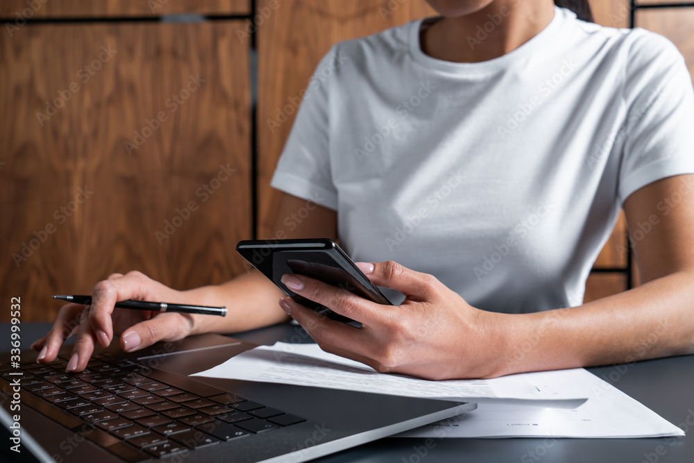 Woman typing on computer, casual wearing, distance job self employed concept. Woman typing on computer, casual wearing, distance job self employed concept.