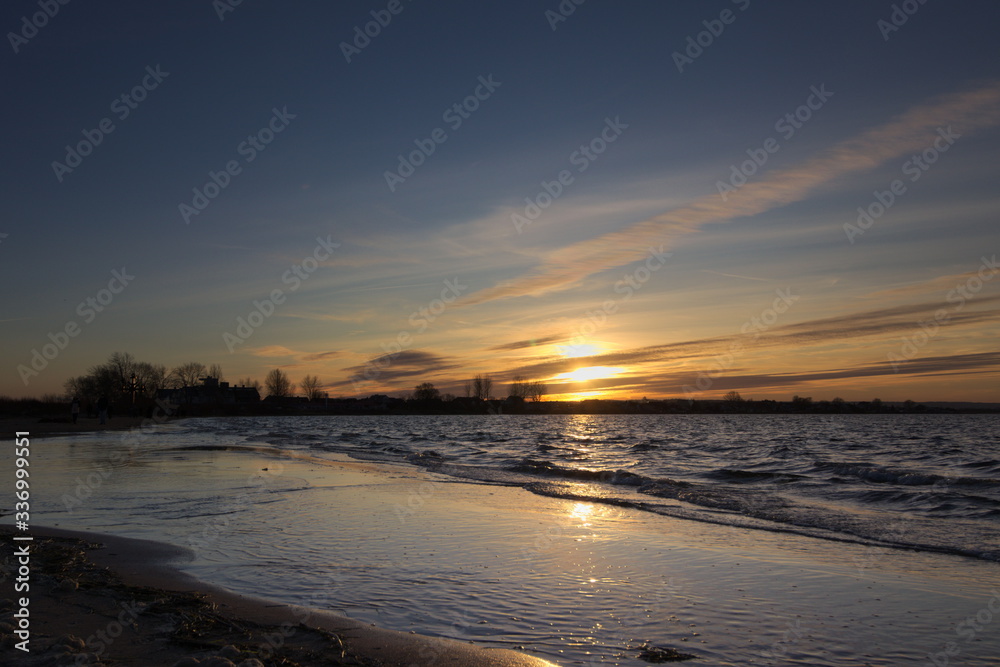 sunset by the sea