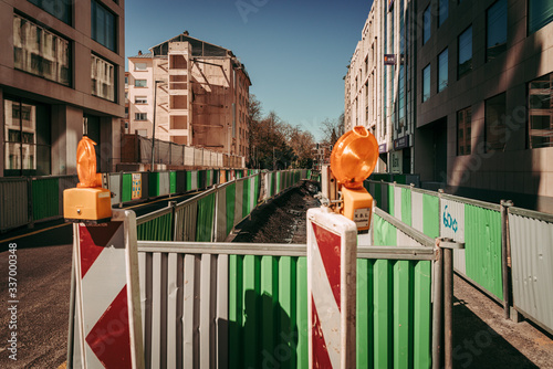 Fotografia Road works in the city of Luxembourg