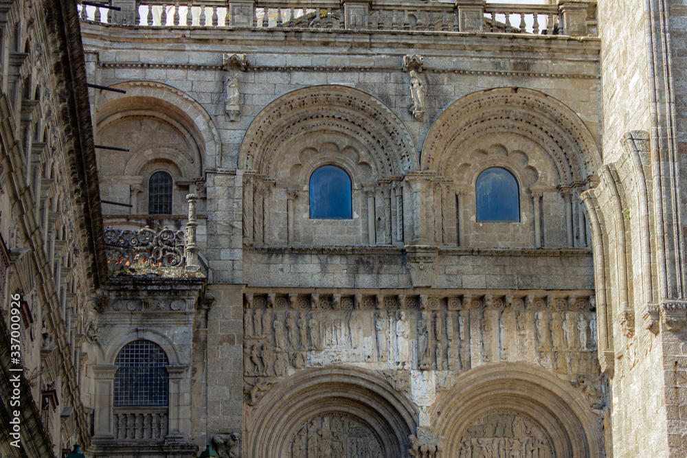 Santiago de Compostela in summer during the day Santiago de Compostela in summer during the day