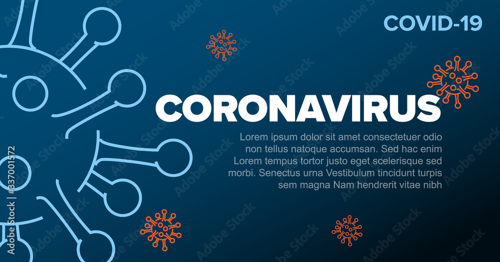 Banner / header template with coronavirus information