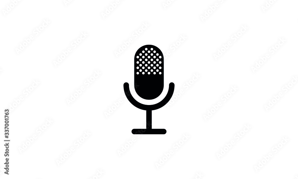 microphone icon isolated,mic icon vector illustration Stock Vector