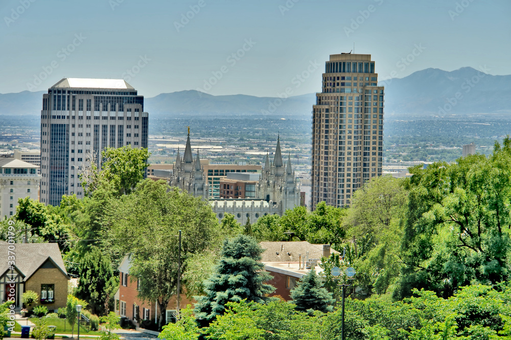 Fototapeta premium Salt Lake City - the capital and most populous municipality of the U.S. state of Utah.