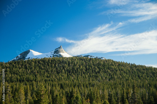 Cathedral peak Tuolumne meadows in Yosemite National Park. California, USA.
