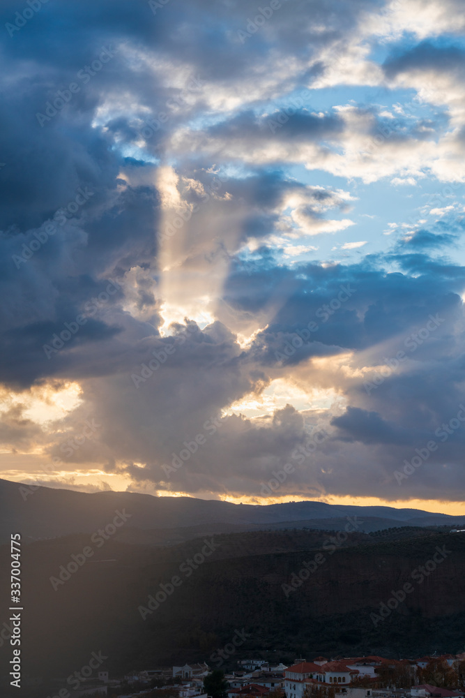cloudy sunset in Ugijar (Granada)

