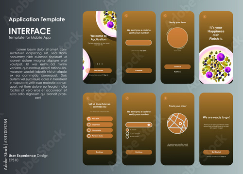 Different Interface mobile application template good to use for mobile application and flate web icon, responsive website including, Interface design EPS10 File format