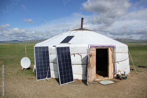 Yurt with solar panels © Gianmaria