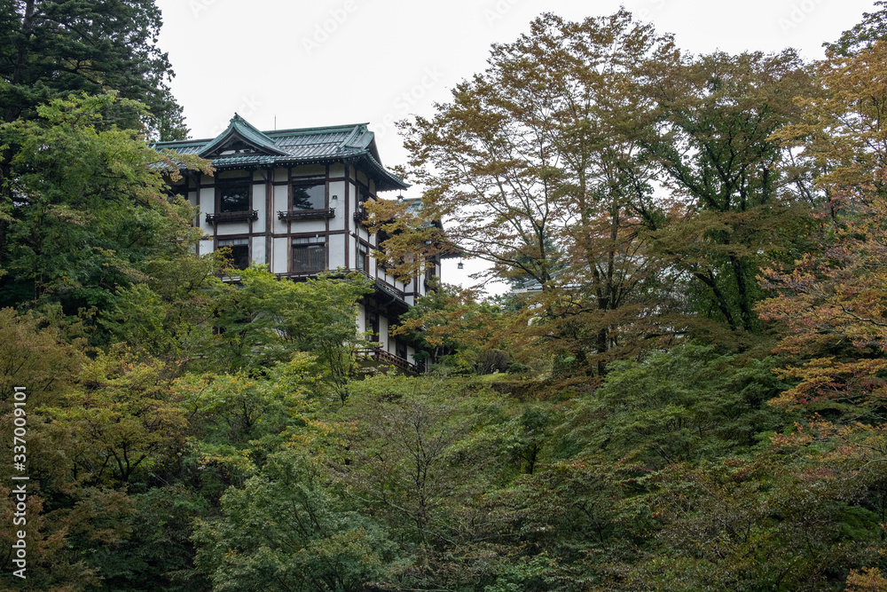 The peaceful and beautiful without people suburb of Japan