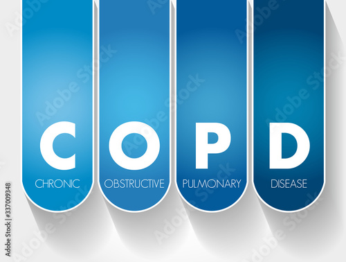 COPD - Chronic Obstructive Pulmonary Disease acronym, medical concept background