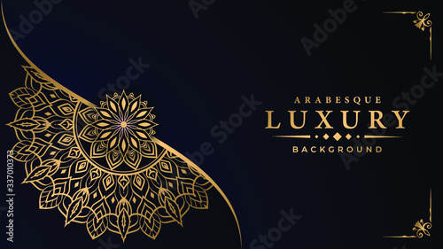Modern luxury ornamental mandala background with arabesque pattern arabic islamic east style.decorative mandala for print, poster, cover, brochure, flyer, banner