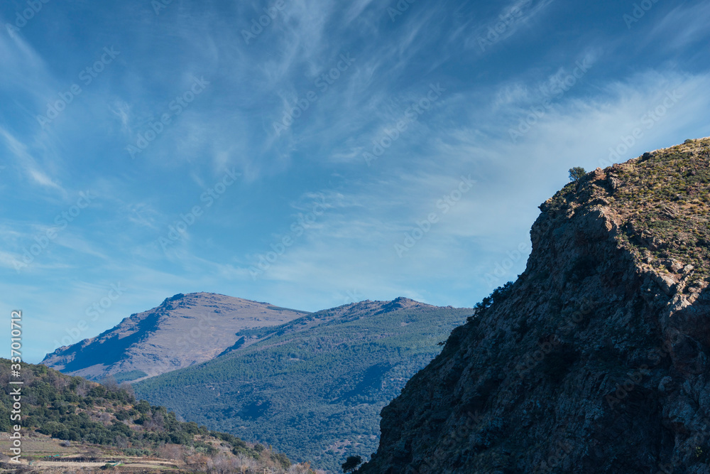 mountainous landscape of the municipal term of Castaras (Granada)

