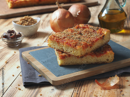 Sicilian traditional sfincione