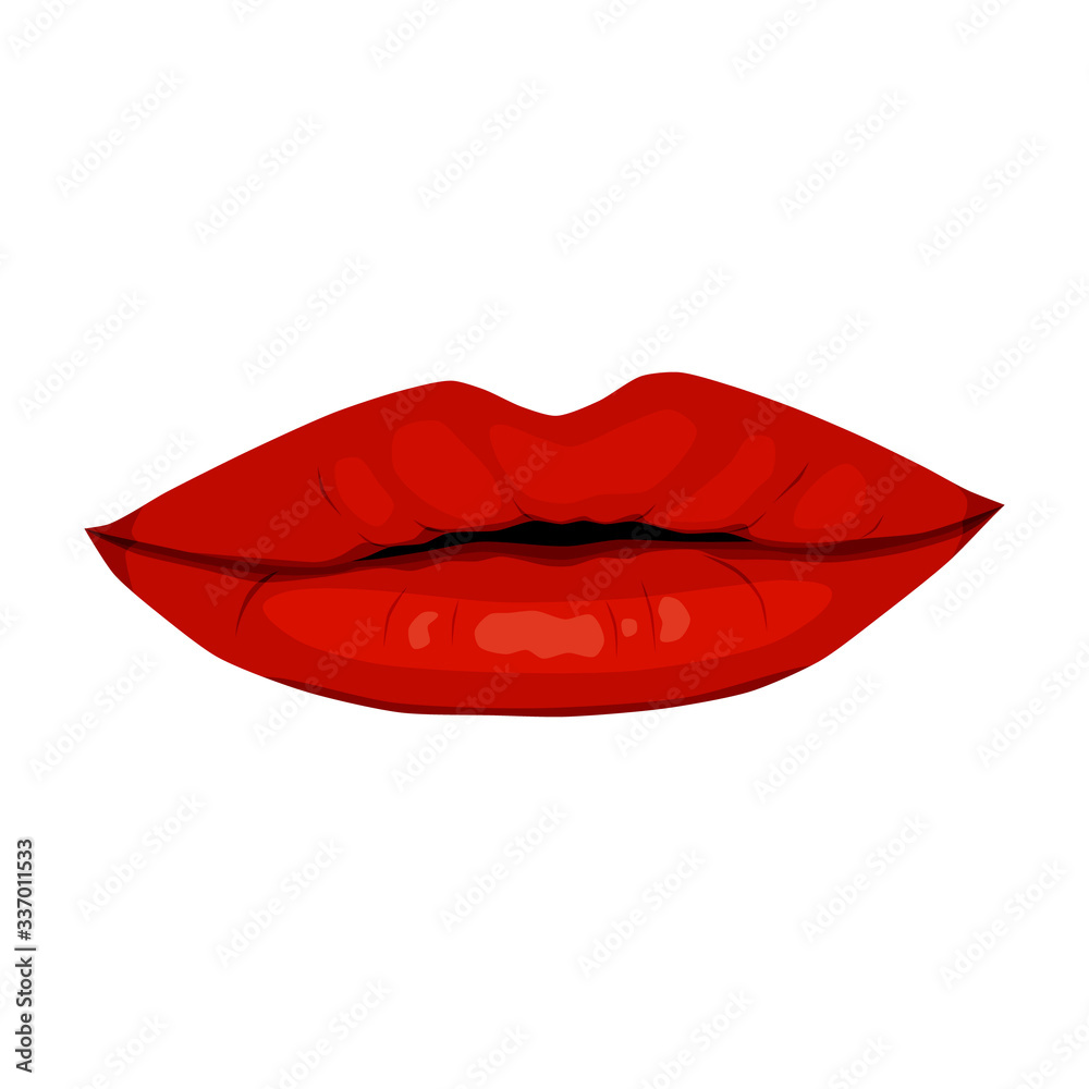 sexy red lips isolated on white. For print sexy red lips isolated on white. For print