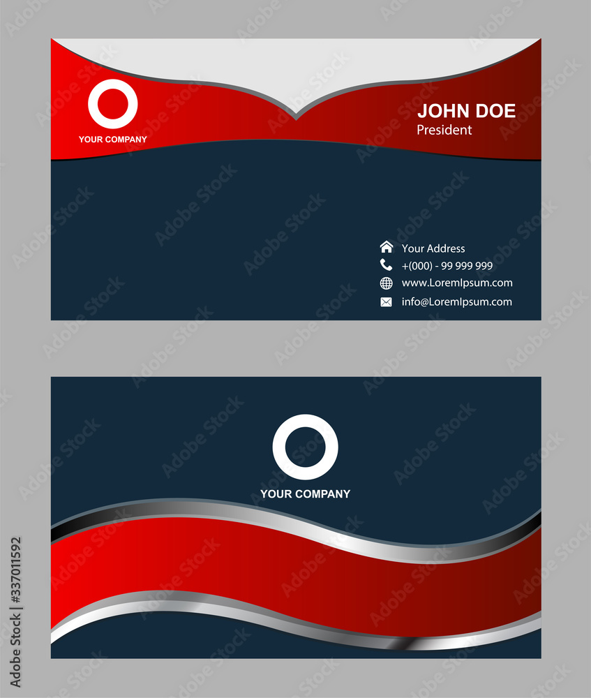 Creative business card vector template
