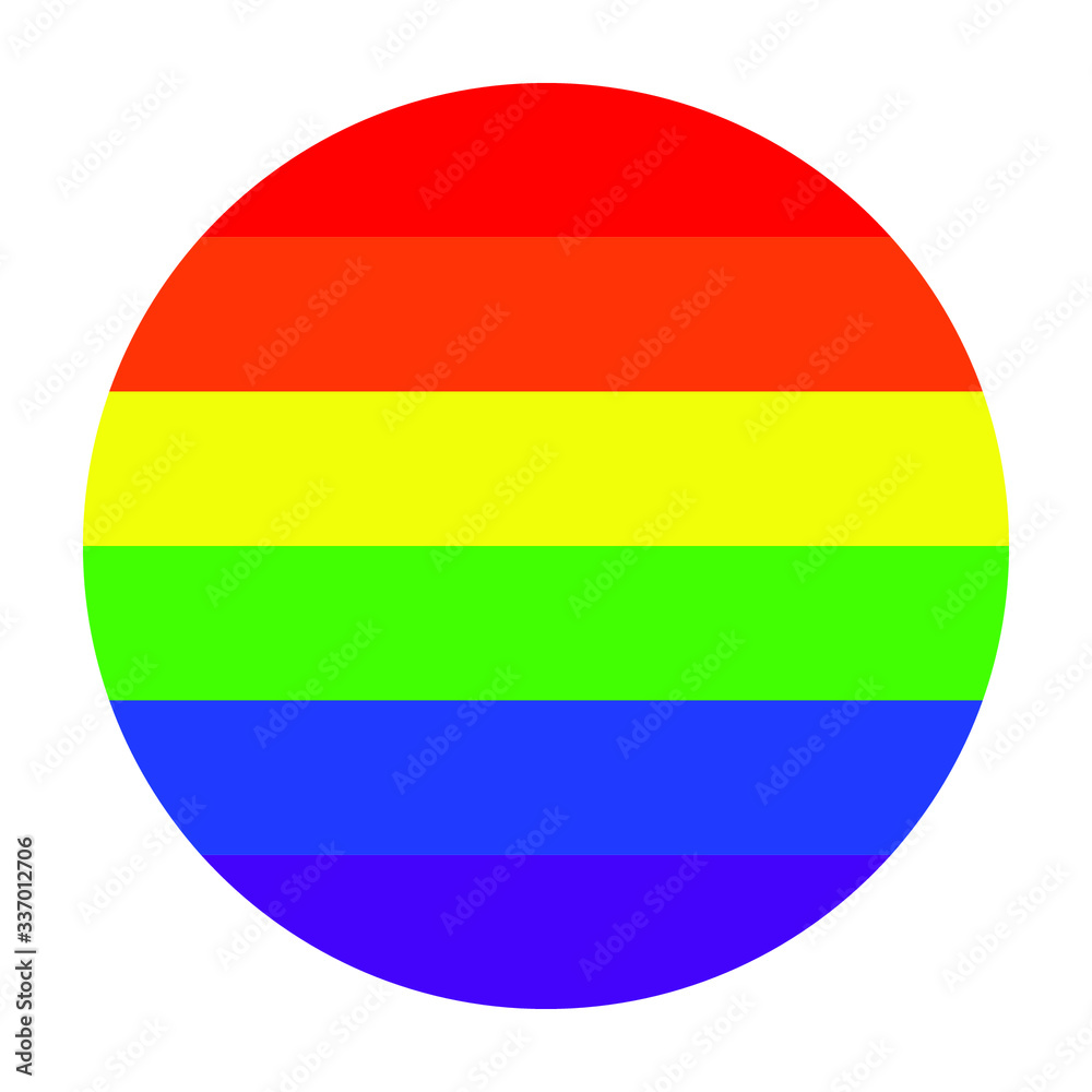 World of the LGBT flag. Circle of different colors isolated on white background World of the LGBT flag. Circle of different colors isolated on white background