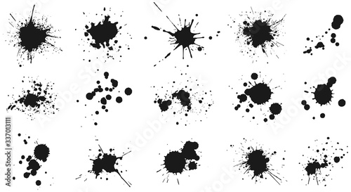 Stampa su tela Ink drops and splashes