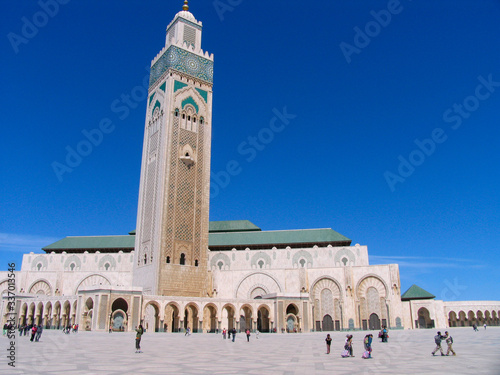 Morocco. Beautiful mosque and minaret of Hassan II; Casablanca