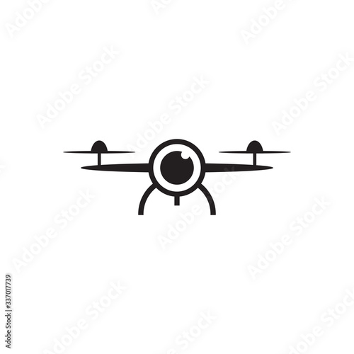 Drone logo icon design template
