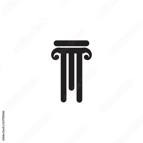 Pillar icon logo design vector template