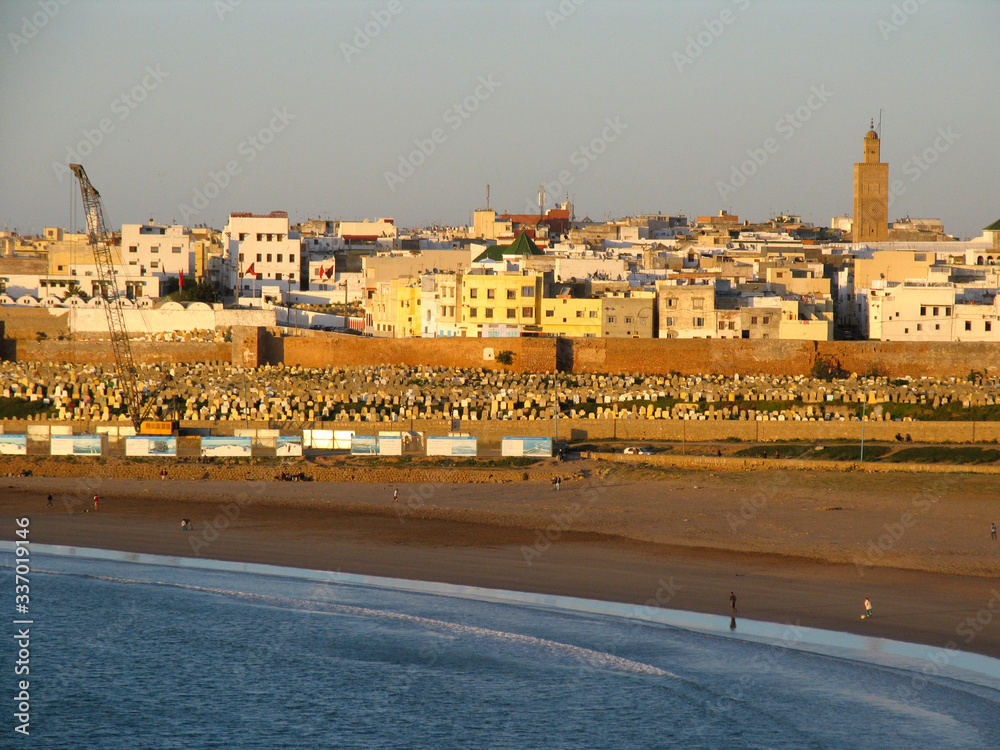 Obraz premium Morocco. Rabat at sunset from the walls