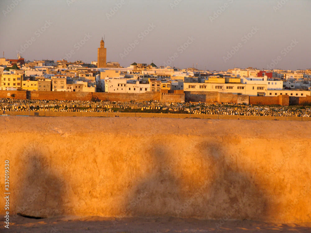 Obraz premium Morocco. Rabat at sunset from the walls