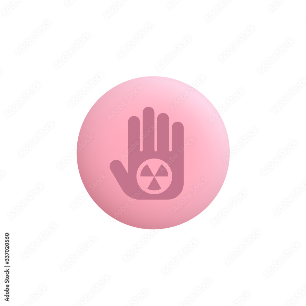 Obraz premium Radioactive Area - Modern App Button
